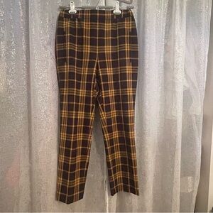 Wilfred Black and Yellow Dress Pants with Classic Plaid size 0